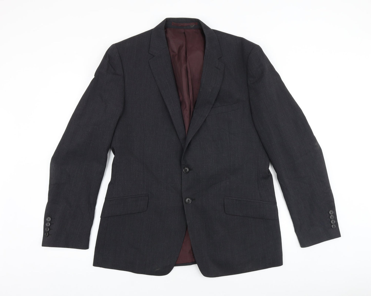 Marks and Spencer Mens Grey Polyester Jacket Suit Jacket Size 42 Regular