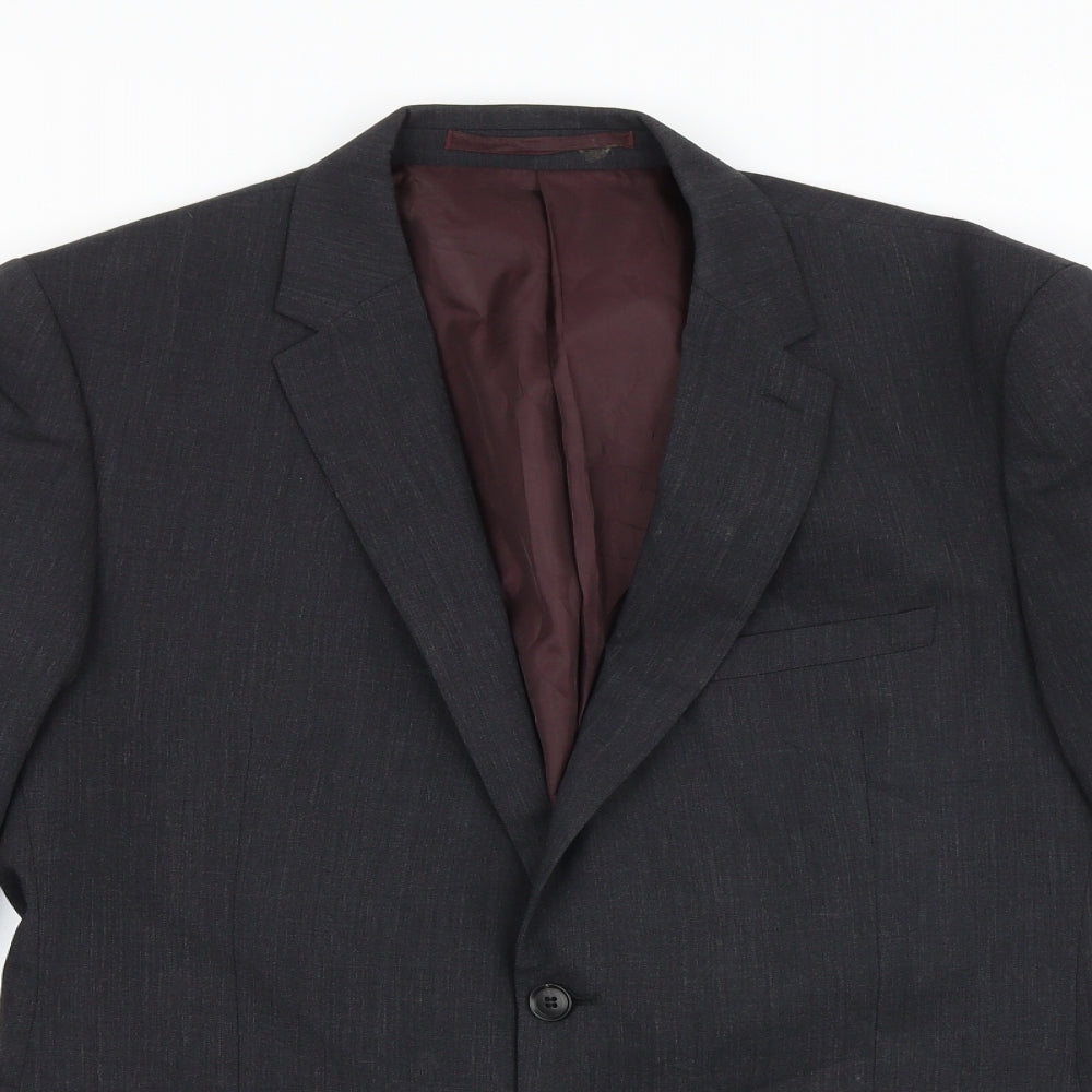 Marks and Spencer Mens Grey Polyester Jacket Suit Jacket Size 42 Regular