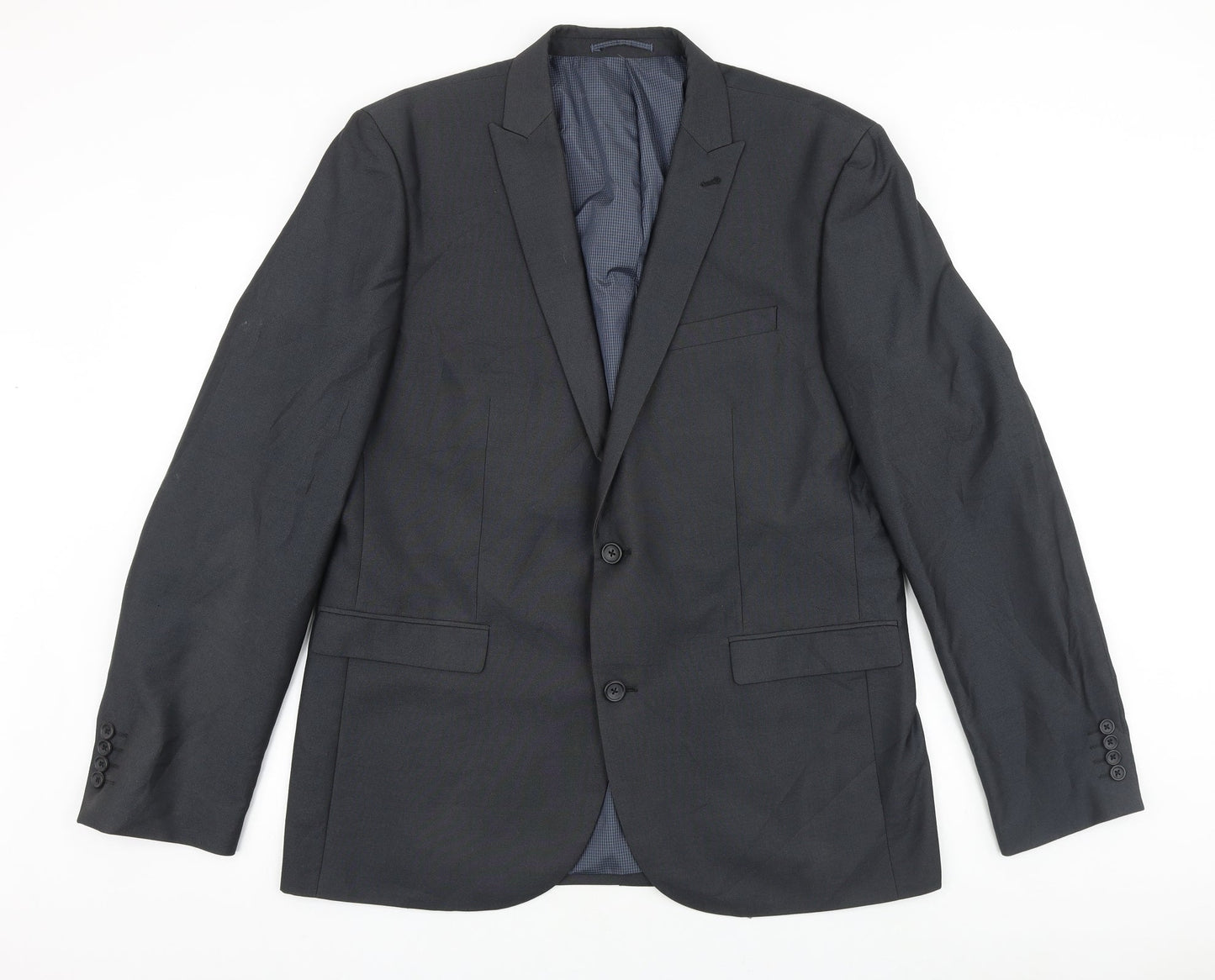 NEXT Mens Grey Polyester Jacket Suit Jacket Size 44 Regular