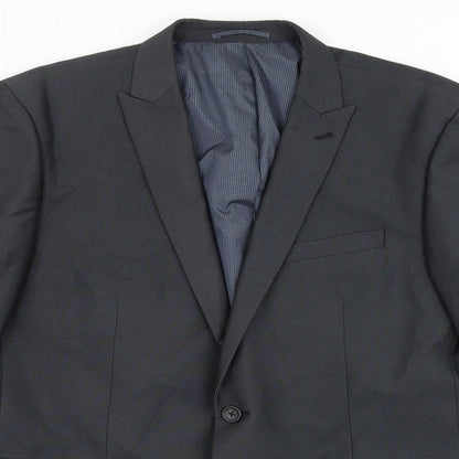 Next Mens Grey Polyester Jacket Suit Jacket Size 44 Regular