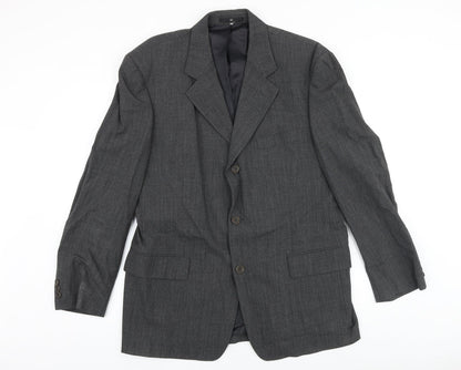 Ciro Citterio Mens Grey Polyester Jacket Suit Jacket Size 38 Regular