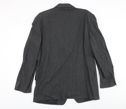 Ciro Citterio Mens Grey Polyester Jacket Suit Jacket Size 38 Regular