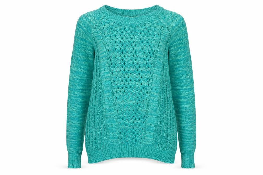 So Heritage Womens Green Round Neck Acrylic Pullover Jumper Size XS
