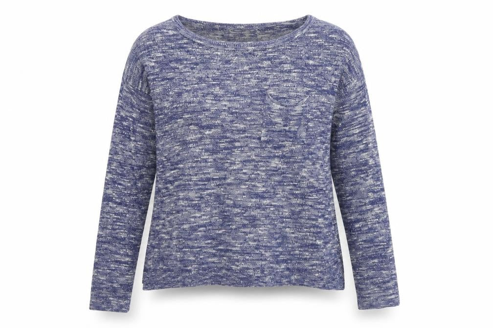 H&M Womens Blue Round Neck Cotton Pullover Jumper Size S