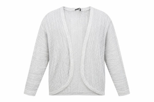 Select Womens Grey V-Neck Acrylic Cardigan Jumper Size 8