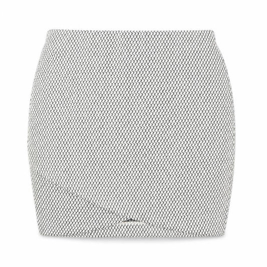 H&M Womens White Geometric Cotton Mini Skirt Size S
