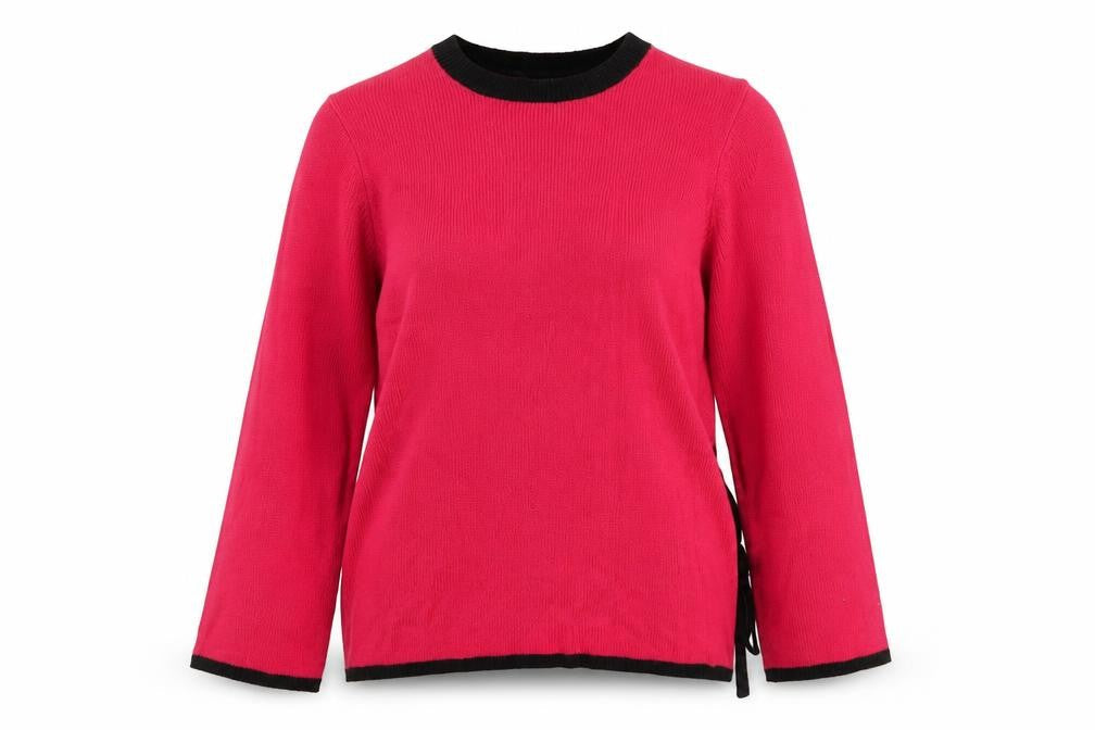 Capsule Womens Pink Round Neck Acrylic Pullover Jumper Size S
