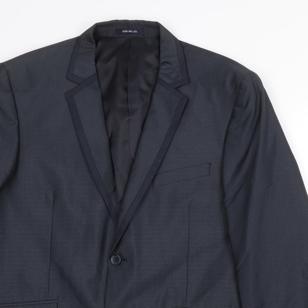 John Miller Mens Grey Viscose Jacket Suit Jacket Size 42 Regular