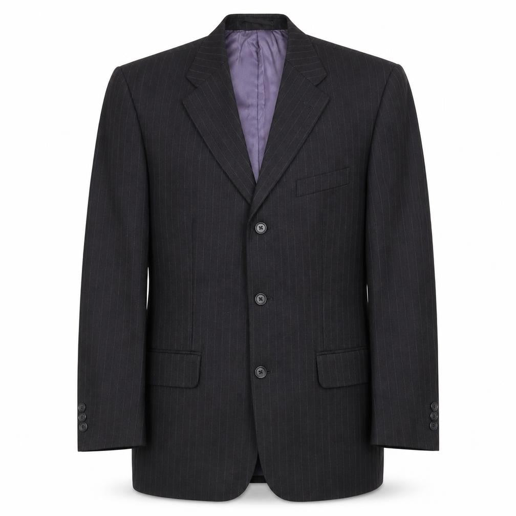 West Brook Mens Grey Striped Wool Jacket Suit Jacket Size 40 Regular