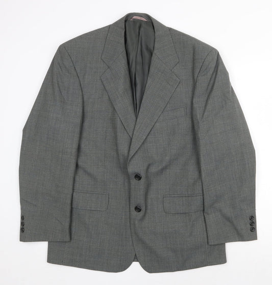 Chatsworth Mens Grey Wool Jacket Suit Jacket Size 40 Regular