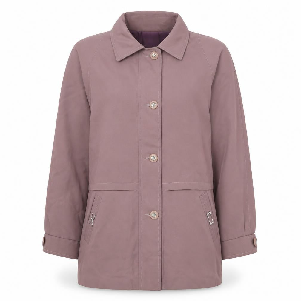 A.V.V Fashion Womens Purple Overcoat Coat Size 16 Buckle