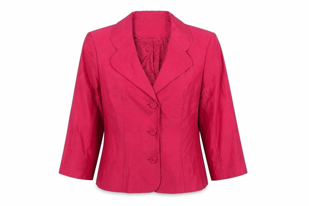Country Casuals Womens Red Jacket Blazer Size 14 Button