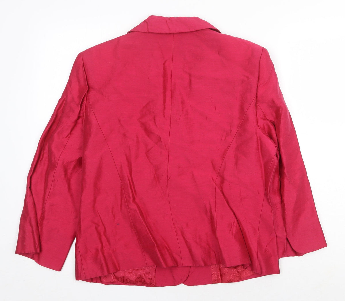 Country Casuals Womens Red Jacket Blazer Size 14 Button