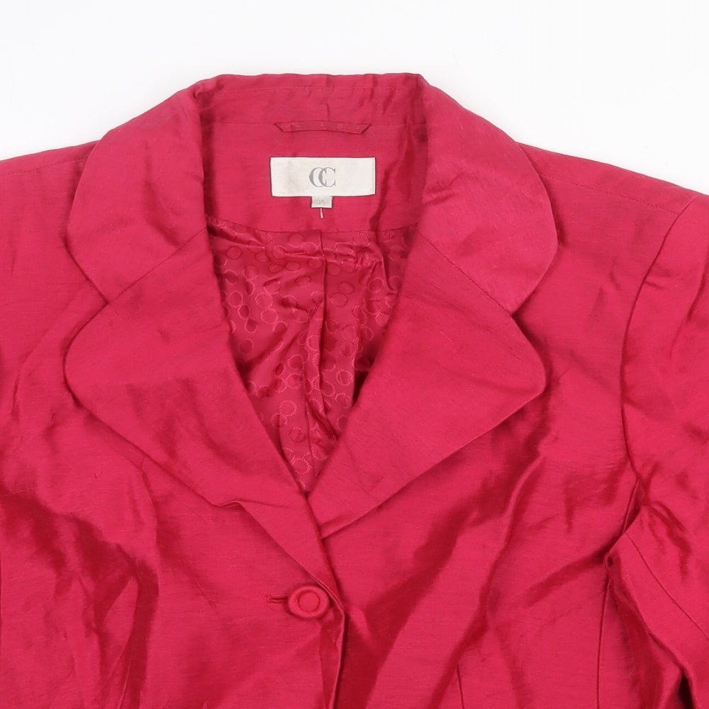 Country Casuals Womens Red Jacket Blazer Size 14 Button
