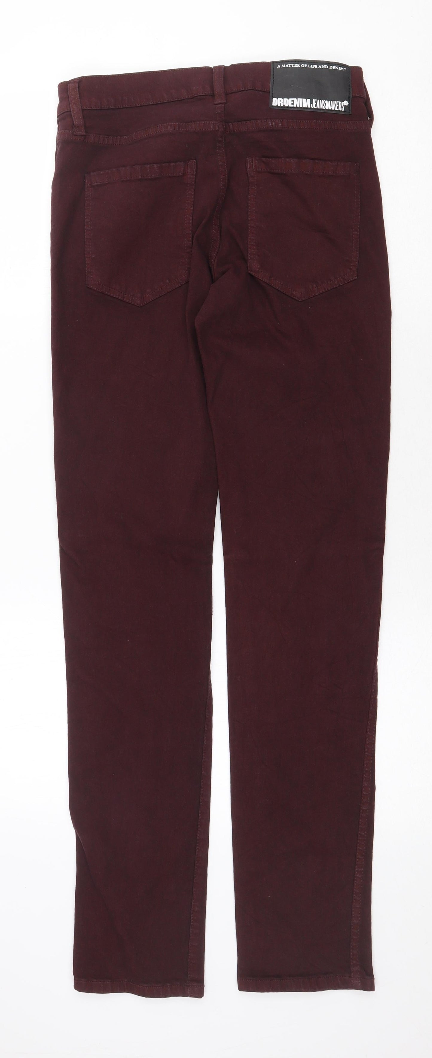 Dr. Denim Womens Red Cotton Straight Jeans Size 28 in Regular Zip