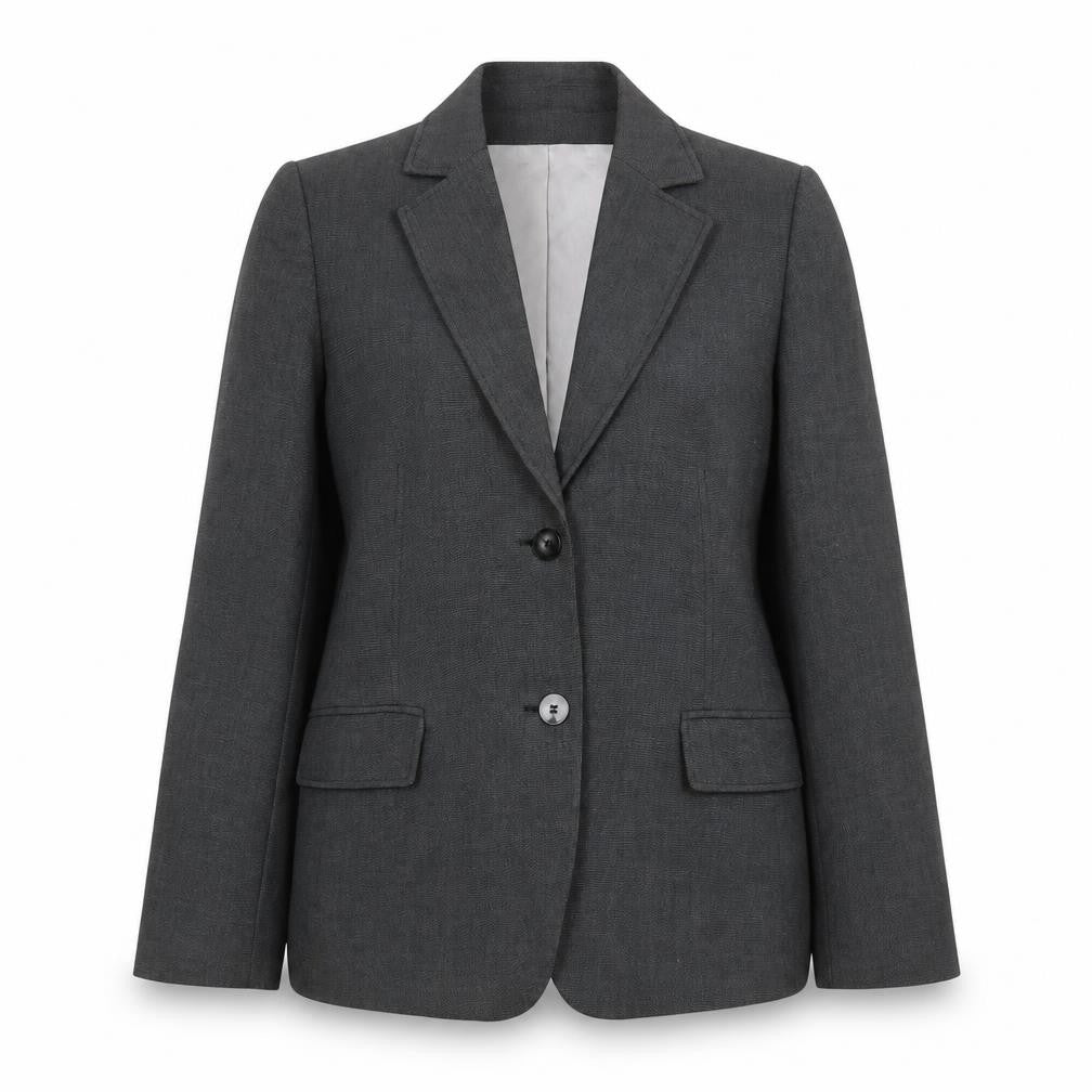 NEXT Womens Grey Polyester Jacket Blazer Size 14 Button