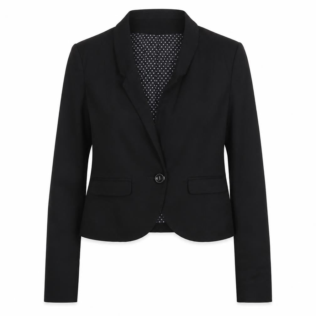 H&M Womens Black Polka Dot Jacket Size 8 Button