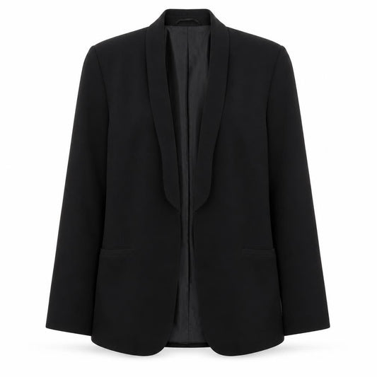 Dorothy Perkins Womens Black Herringbone Polyester Jacket Blazer Size 12