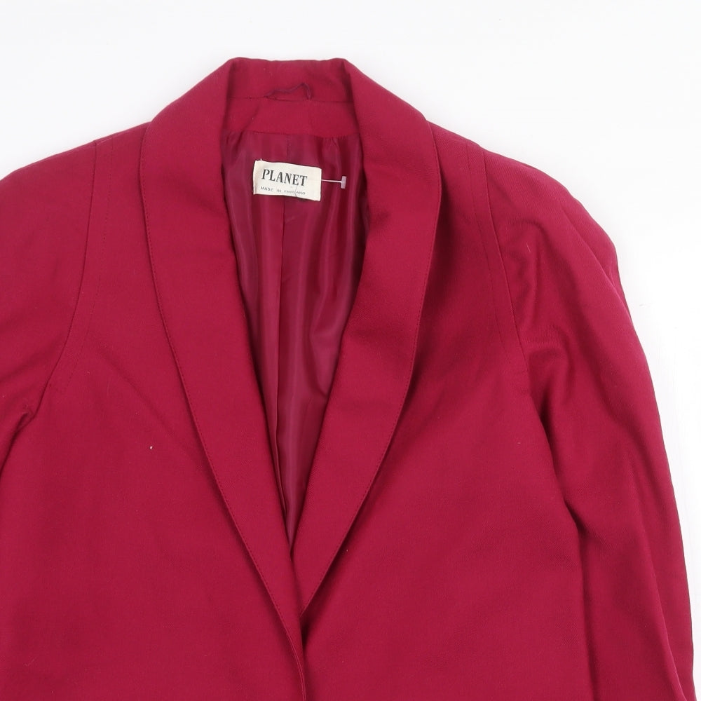 Planet Womens Pink Jacket Blazer Size 10 Button