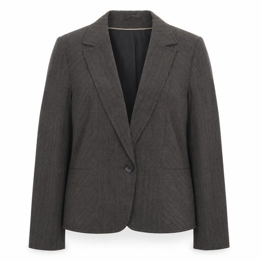 Dorothy Perkins Womens Grey Polyester Jacket Blazer Size 18 Button
