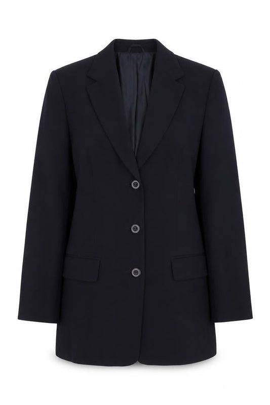 DCC Womens Blue Polyester Jacket Blazer Size 12 Button