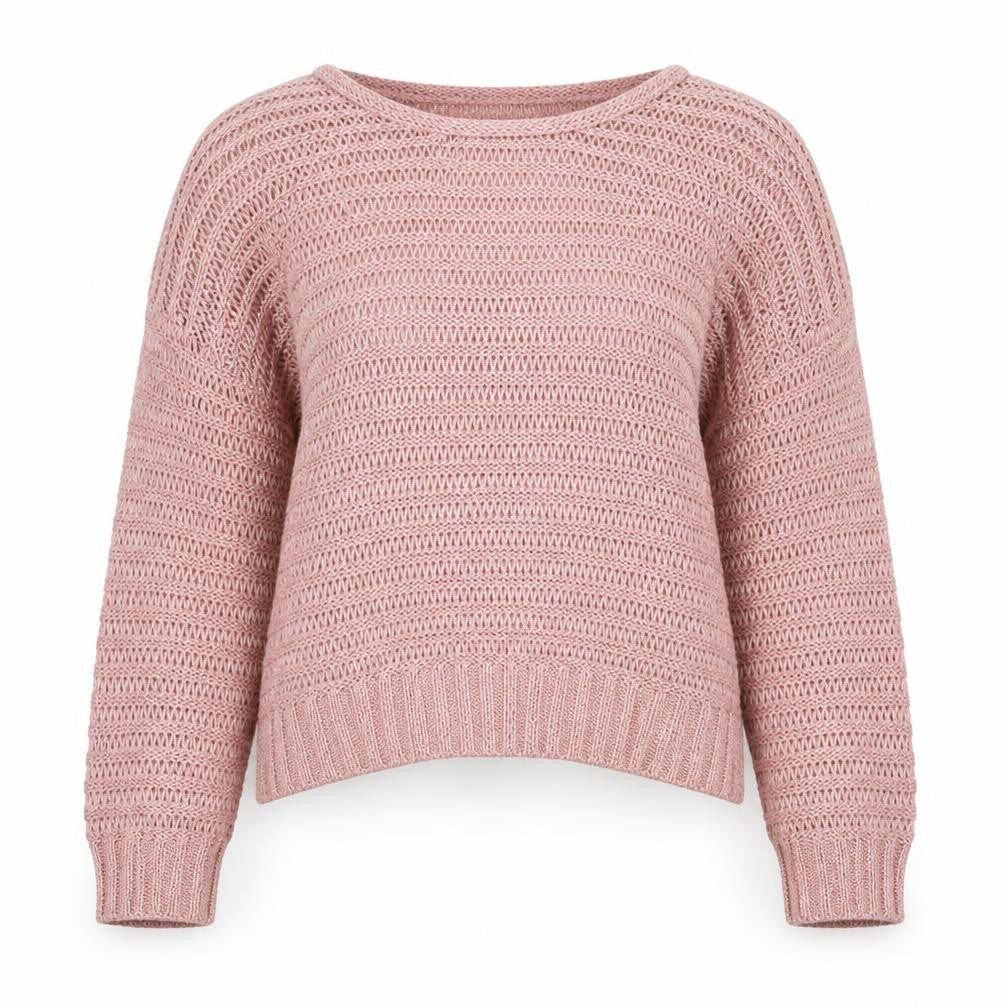 Y London Womens Pink Round Neck Acrylic Pullover Jumper Size M