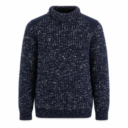 Easy Mens Blue Round Neck Acrylic Pullover Jumper Size S Long Sleeve