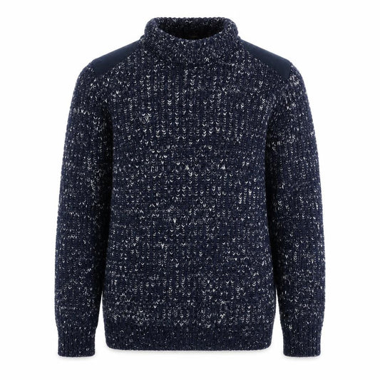 Easy Mens Blue Round Neck Acrylic Pullover Jumper Size S Long Sleeve