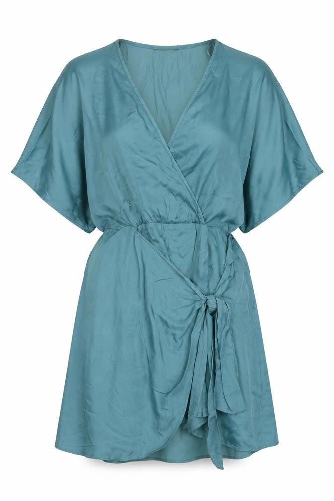Zara Womens Green Viscose A-Line Size S V-Neck Pullover