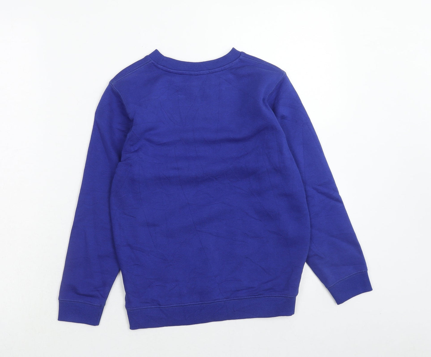 TU Boys Blue Cotton Pullover Sweatshirt Size 7 Years Pullover