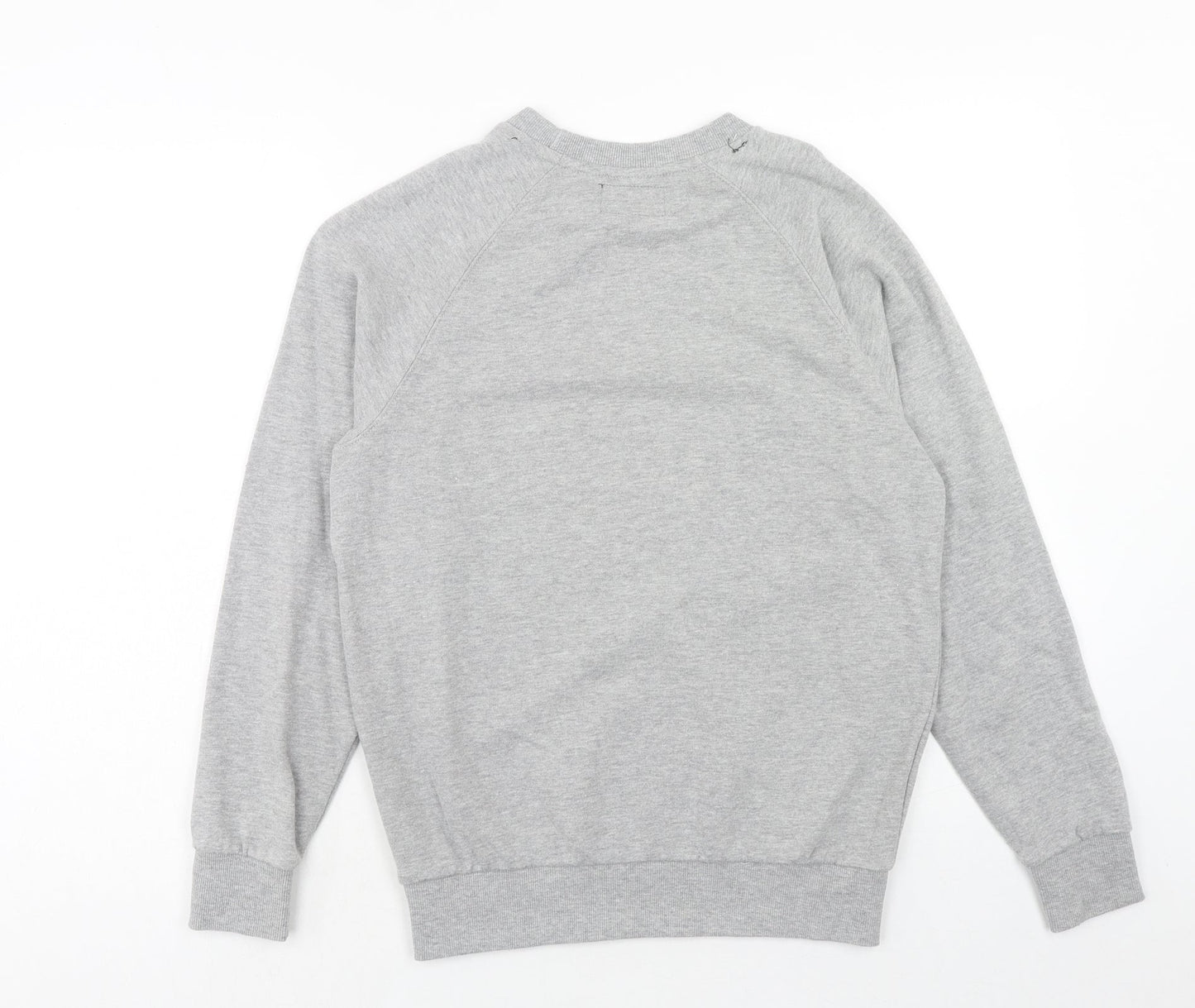 Whatever Forever Womens Grey Cotton Pullover Sweatshirt Size S Pullover