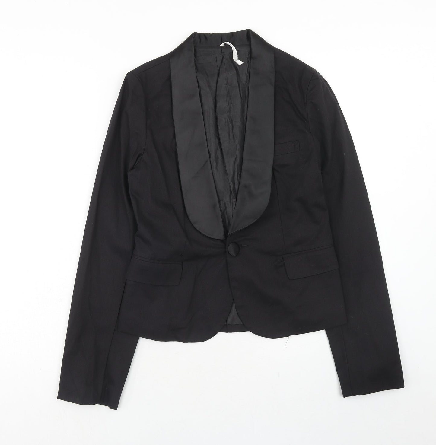 Miss Posh Womens Black Jacket Blazer Size 14 Button