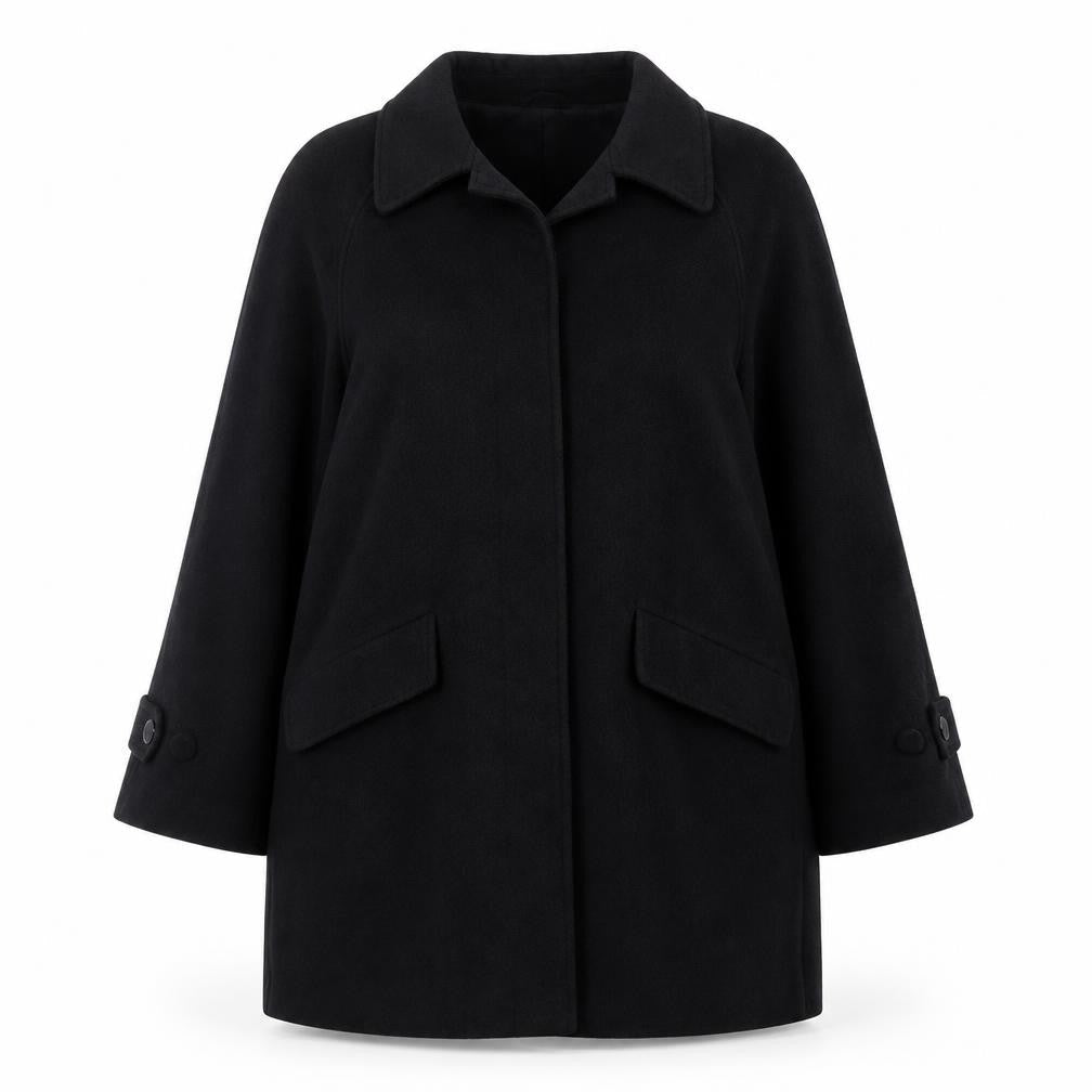 menuetto Womens Blue Overcoat Coat Size 12 Button