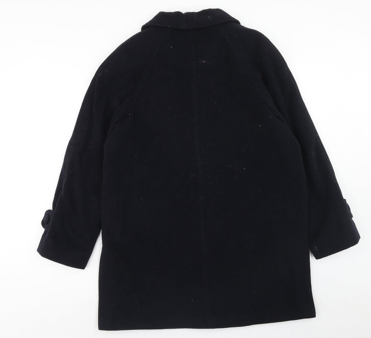 menuetto Womens Blue Overcoat Coat Size 12 Button
