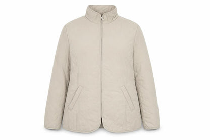 Deanes Womens Beige Jacket Coat Size 16 Zip