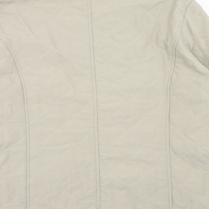 Deanes Womens Beige Jacket Coat Size 16 Zip