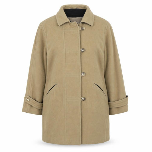 Classics Womens Brown Overcoat Coat Size 16 Button