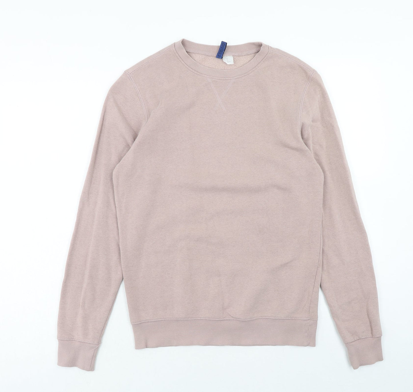 H&M Mens Pink Cotton Pullover Sweatshirt Size XS