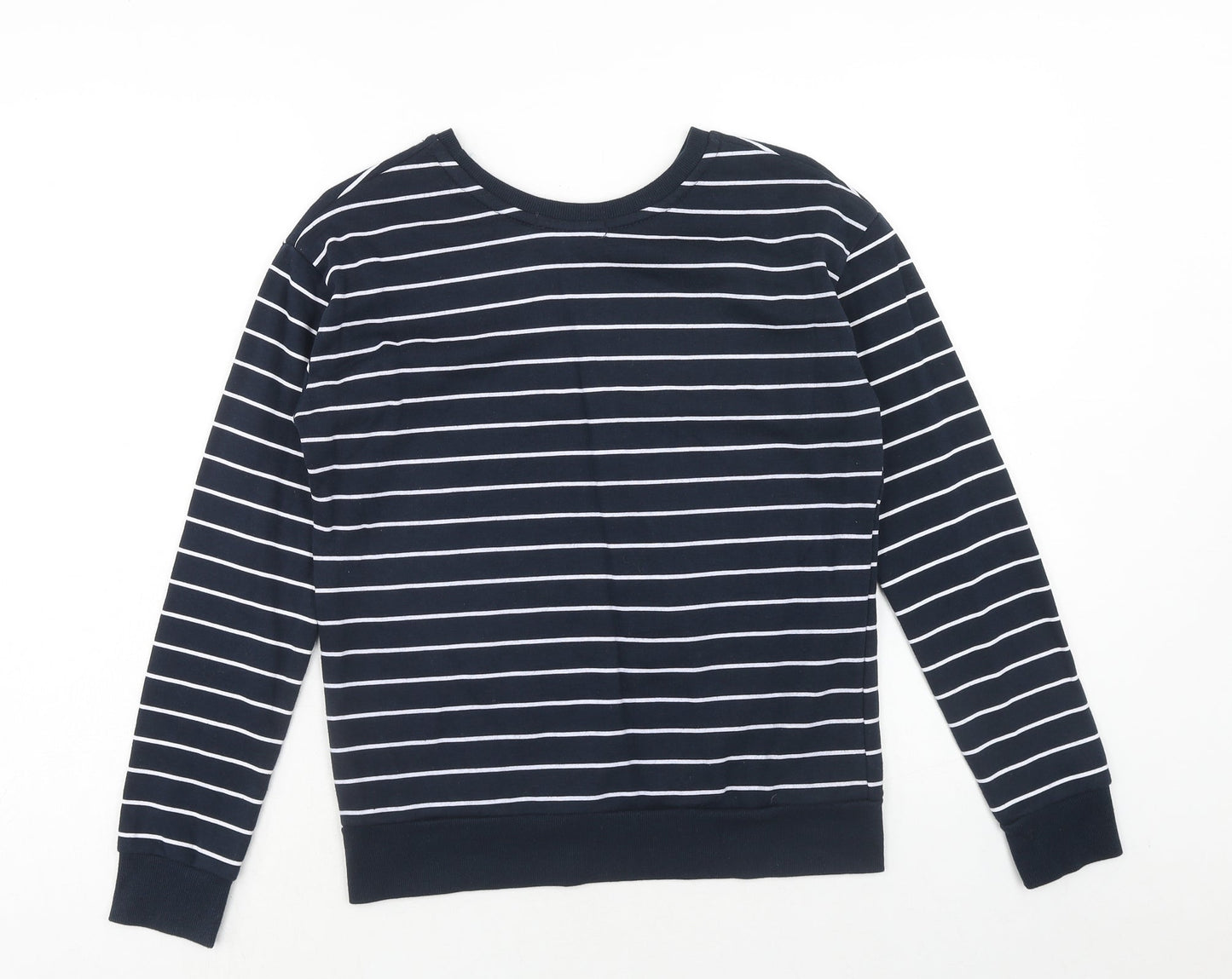 Primark Womens Blue Striped Cotton Pullover Sweatshirt Size 6 Pullover