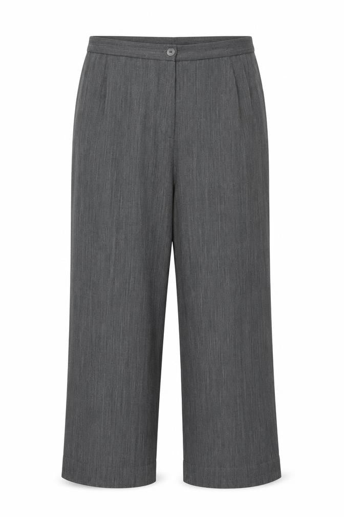 CC Womens Grey Geometric Polyester Trousers Size 16 Regular Zip