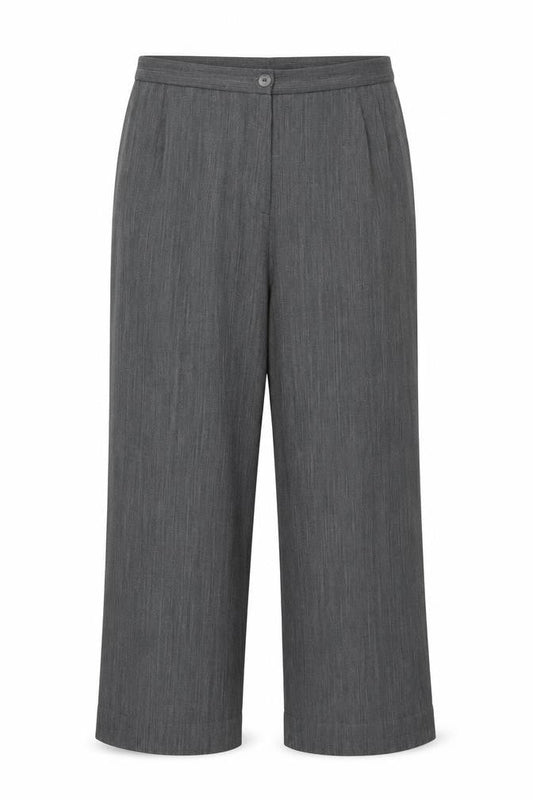 CC Womens Grey Geometric Polyester Trousers Size 16 Regular Zip