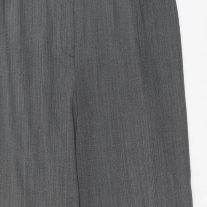 Country Casuals Womens Grey Geometric Polyester Trousers Size 16 Regular Zip