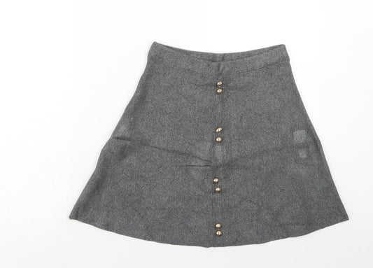 Atmosphere Womens Grey Viscose A-Line Skirt Size 8