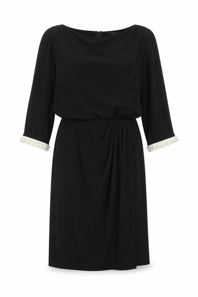 phillip montello Womens Black Polyester A-Line Size 8 Round Neck Zip