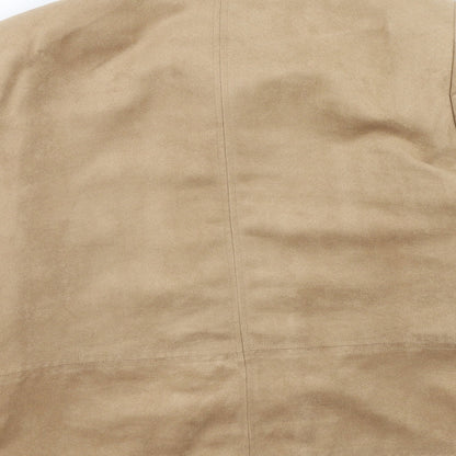 EWM Womens Brown Jacket Blazer Size 16 Zip