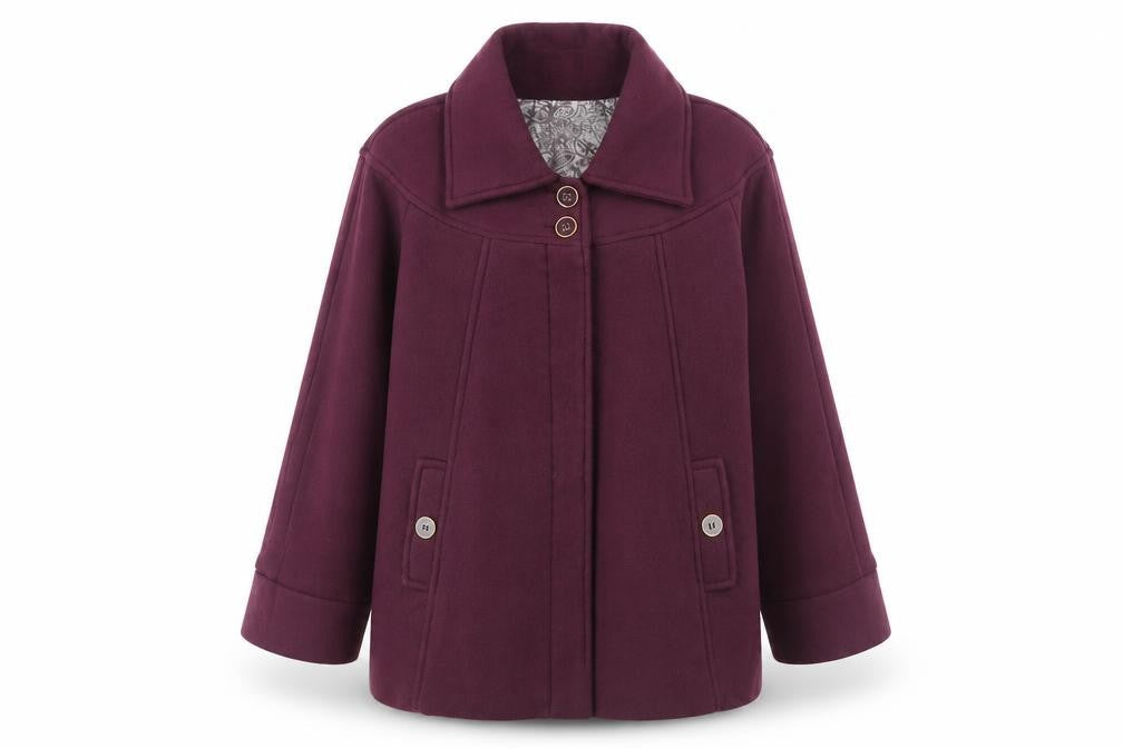 Ann De Lancay Womens Purple Jacket Blazer Size 16 Button