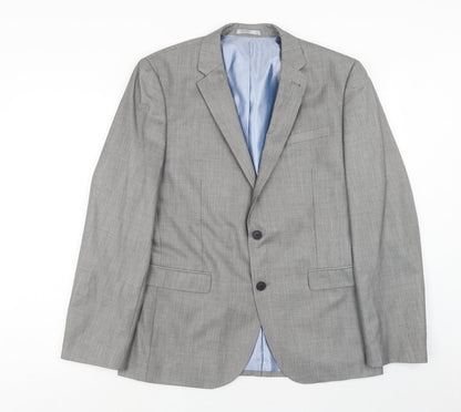 Cedarwood State Mens Grey Polyester Jacket Suit Jacket Size 42 Regular