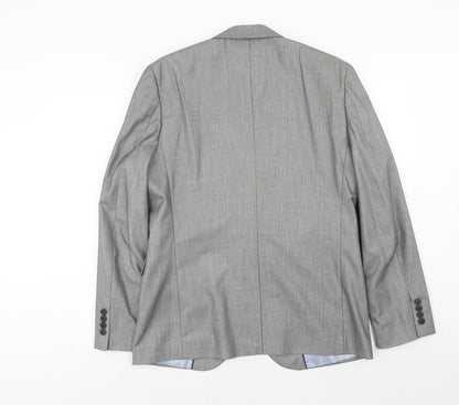 Cedarwood State Mens Grey Polyester Jacket Suit Jacket Size 42 Regular