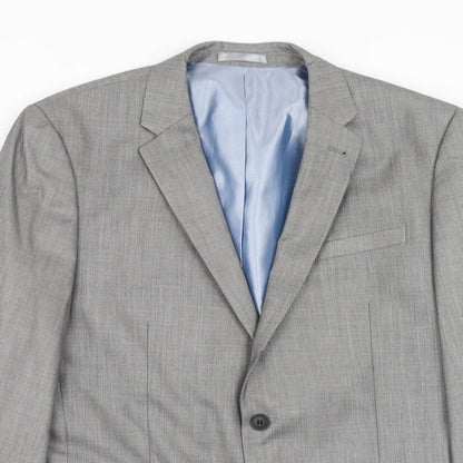 Cedarwood State Mens Grey Polyester Jacket Suit Jacket Size 42 Regular