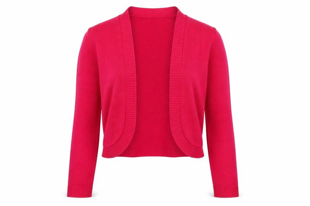 Annabelle Womens Pink V-Neck Acrylic Cardigan Jumper Size M - Size M-L